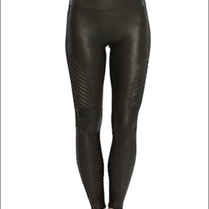 Spanx Faux Leather Moto Leggings